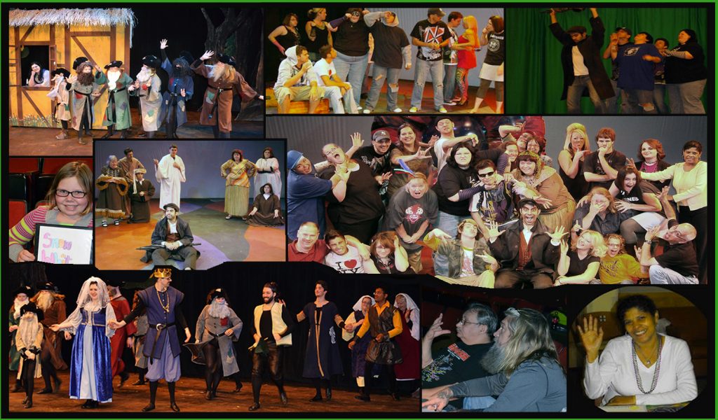 Stills of both the Deaf Snow White and Adapted Everyman plays.